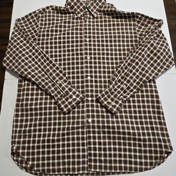 Daniel Cremieux Other - Daniel Cremieux Signature Collection L Long Sleeve Brown Plaid